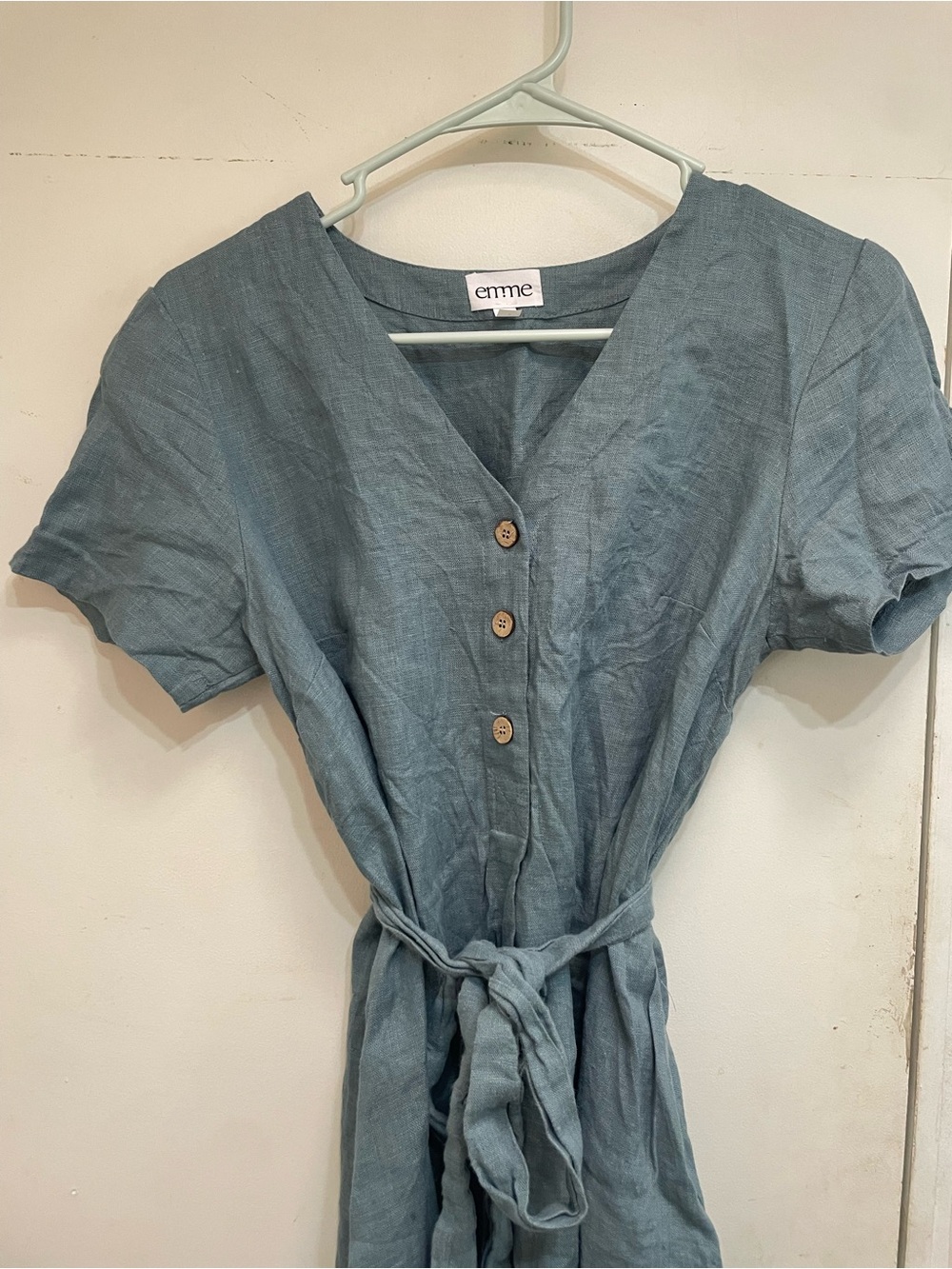 Emme Mama maternity/nursing friendly linen dress